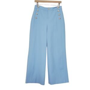 NWT Charter Club | Wide Leg Sailor Pants in Pale Blue Glacier High Waist